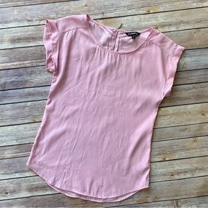 Express Light Pink Blouse Zipper Back XS